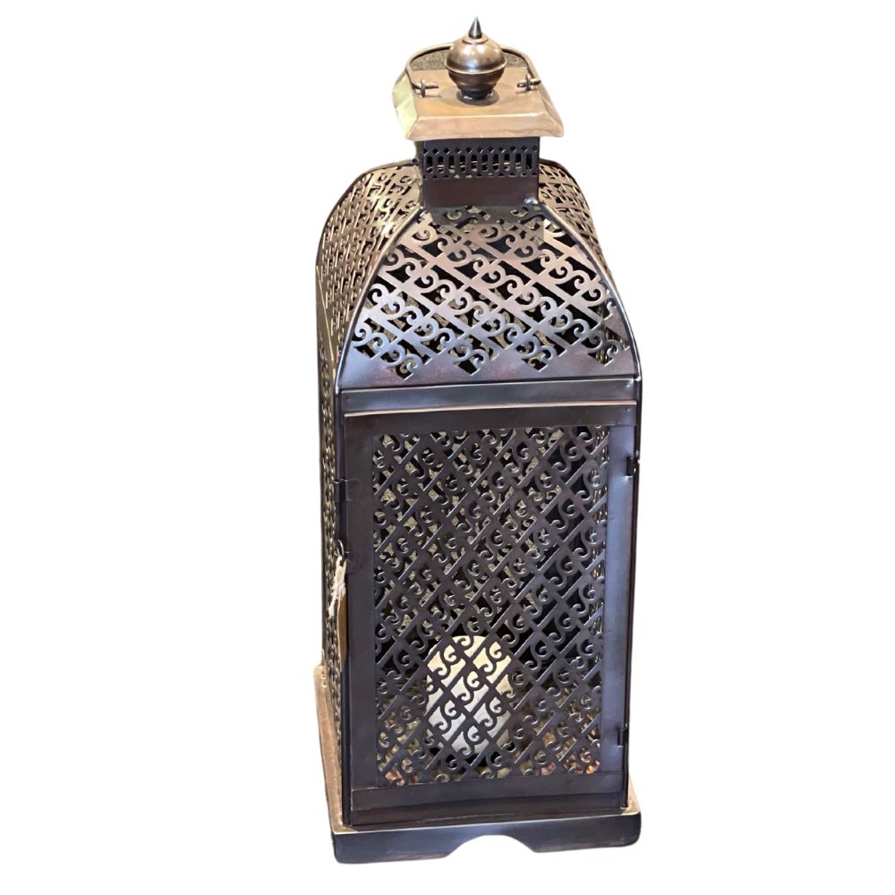 Bronze coloured metal lantern