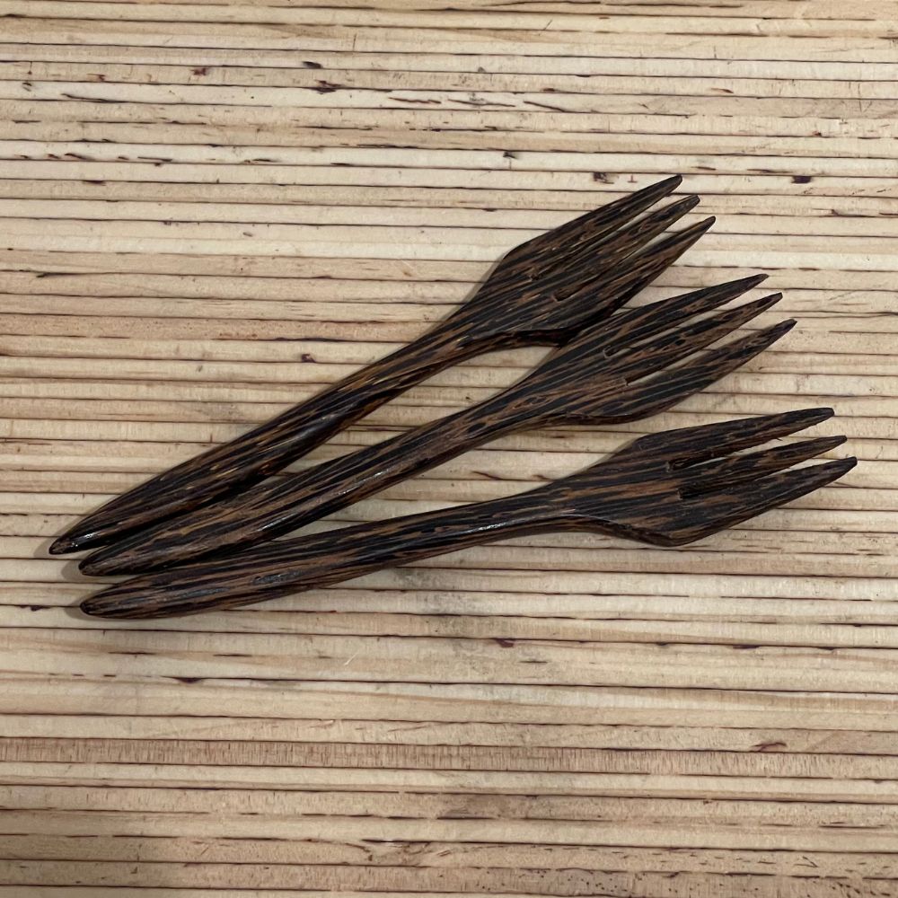 Coconut Wood Cocktail Forks Platters Entertaining Gift Ideas