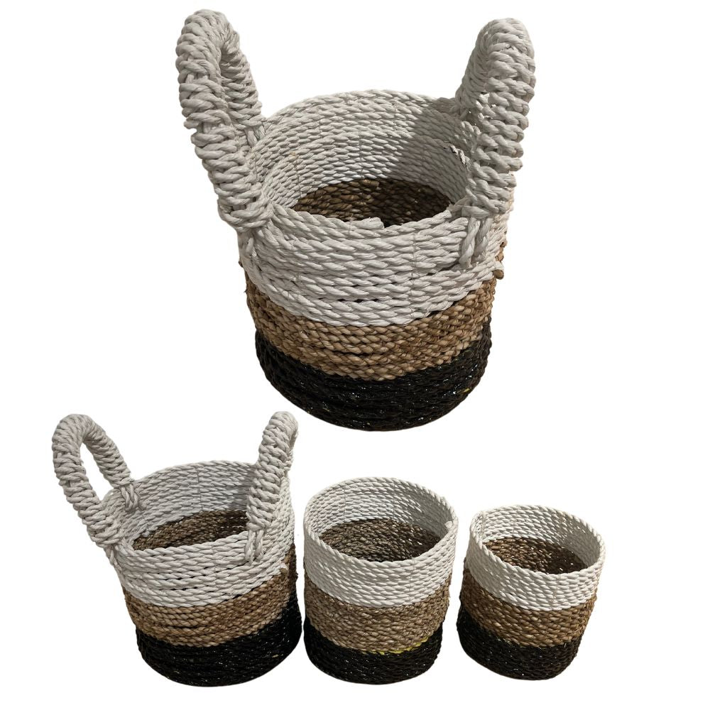 Seagrass Basket Set of 3 Gift Home and Living