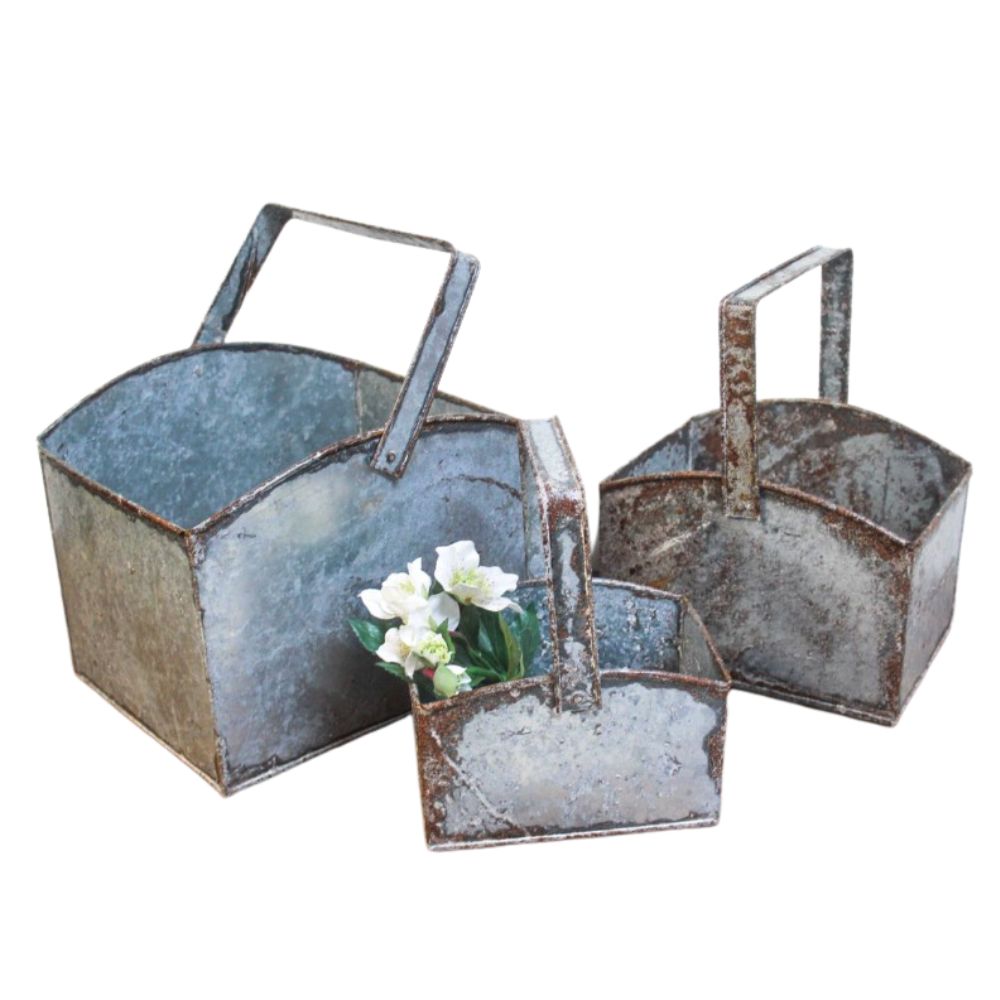 Rustic Buckets Outdoors Pot Plant Decor Gift