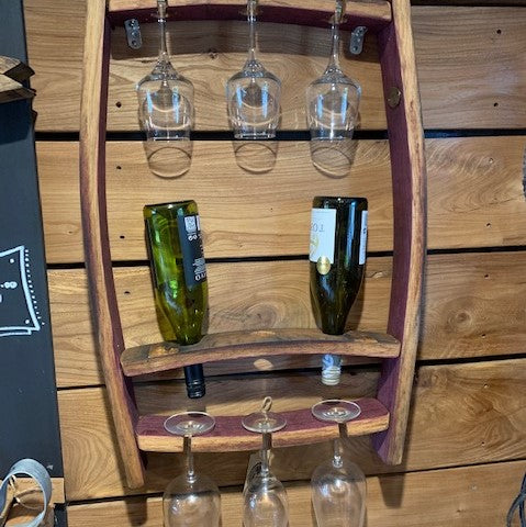 Open Stave Wine and Glass Rack