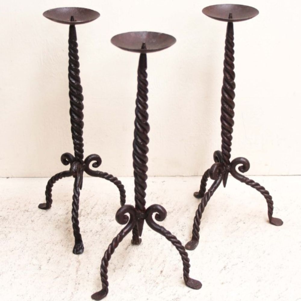 Cast Iron Candle Holders Outdoors Table Entertaining